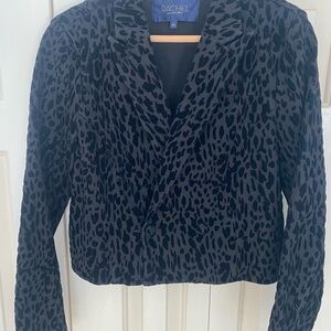 RACHEL Rachel Roy Black Leopard Blazer